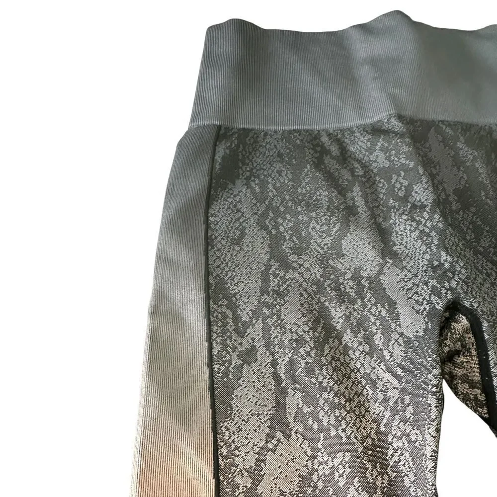 Designer Snake Print Athletic Leggings Workout Yoga Pants High Waist Compression - Picture 5 of 16
